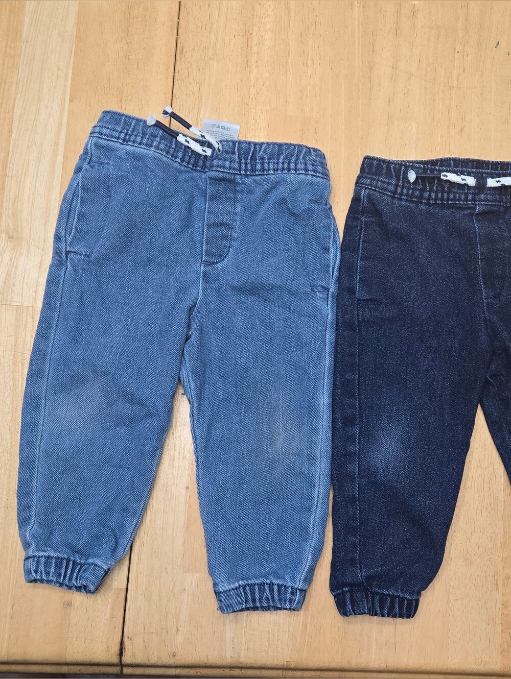 Kids Elastic-Waist Denim Jogger Pants - Blue